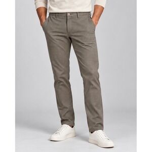 Massimo Dutti Mens Extra Slim Fit Olive Micro Pattern Chino Pants 34